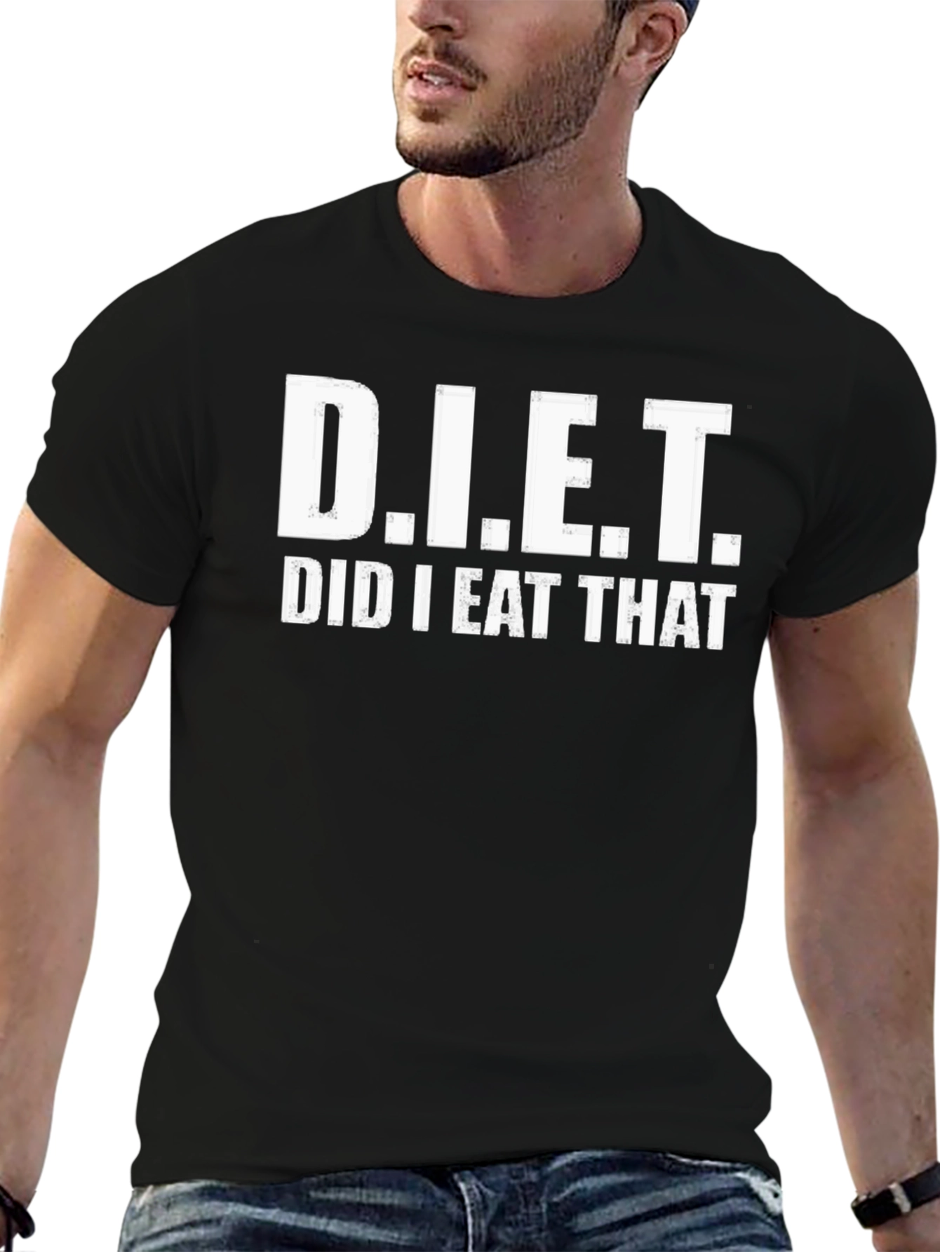 Funny Diet Did I Eat That Black T-Shirt