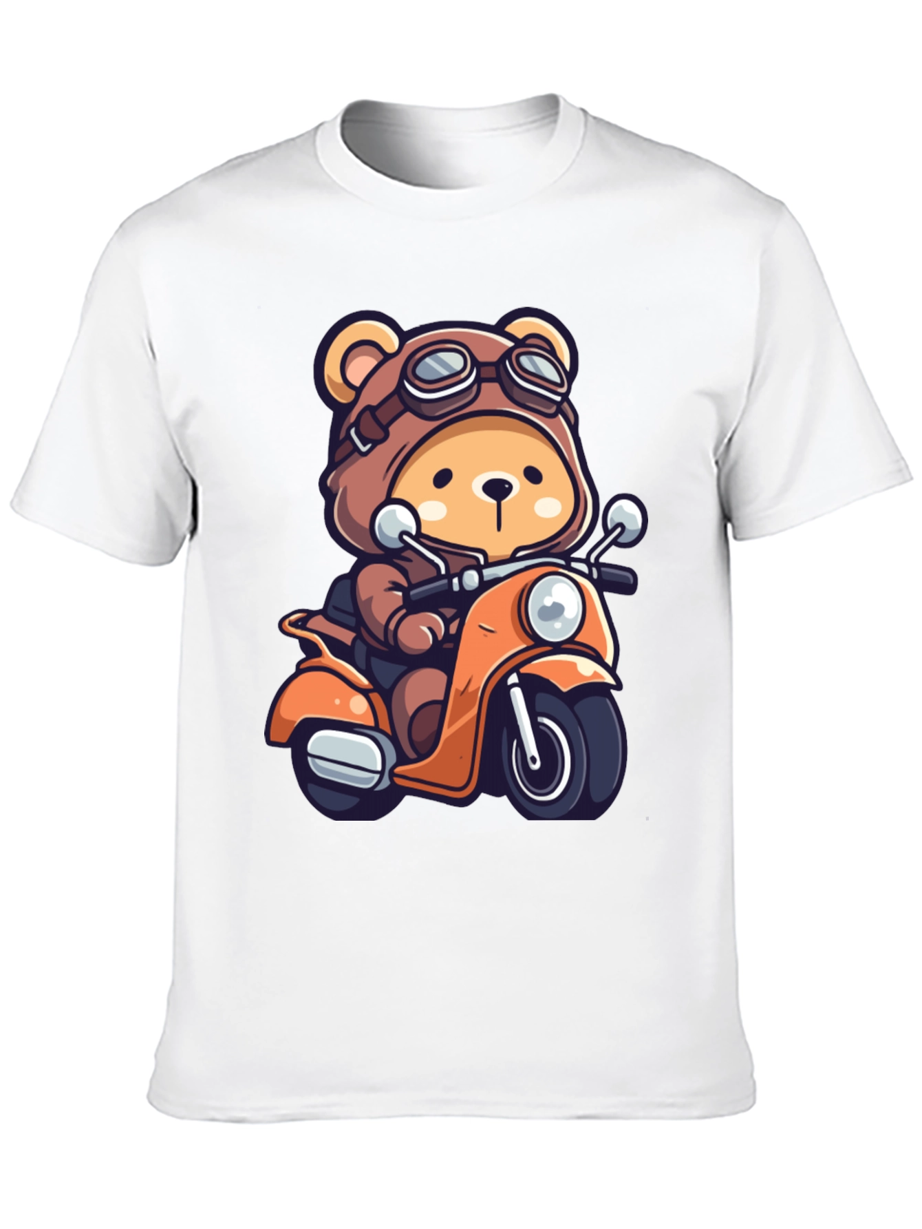Bear on Scooter Graphic T-Shirt