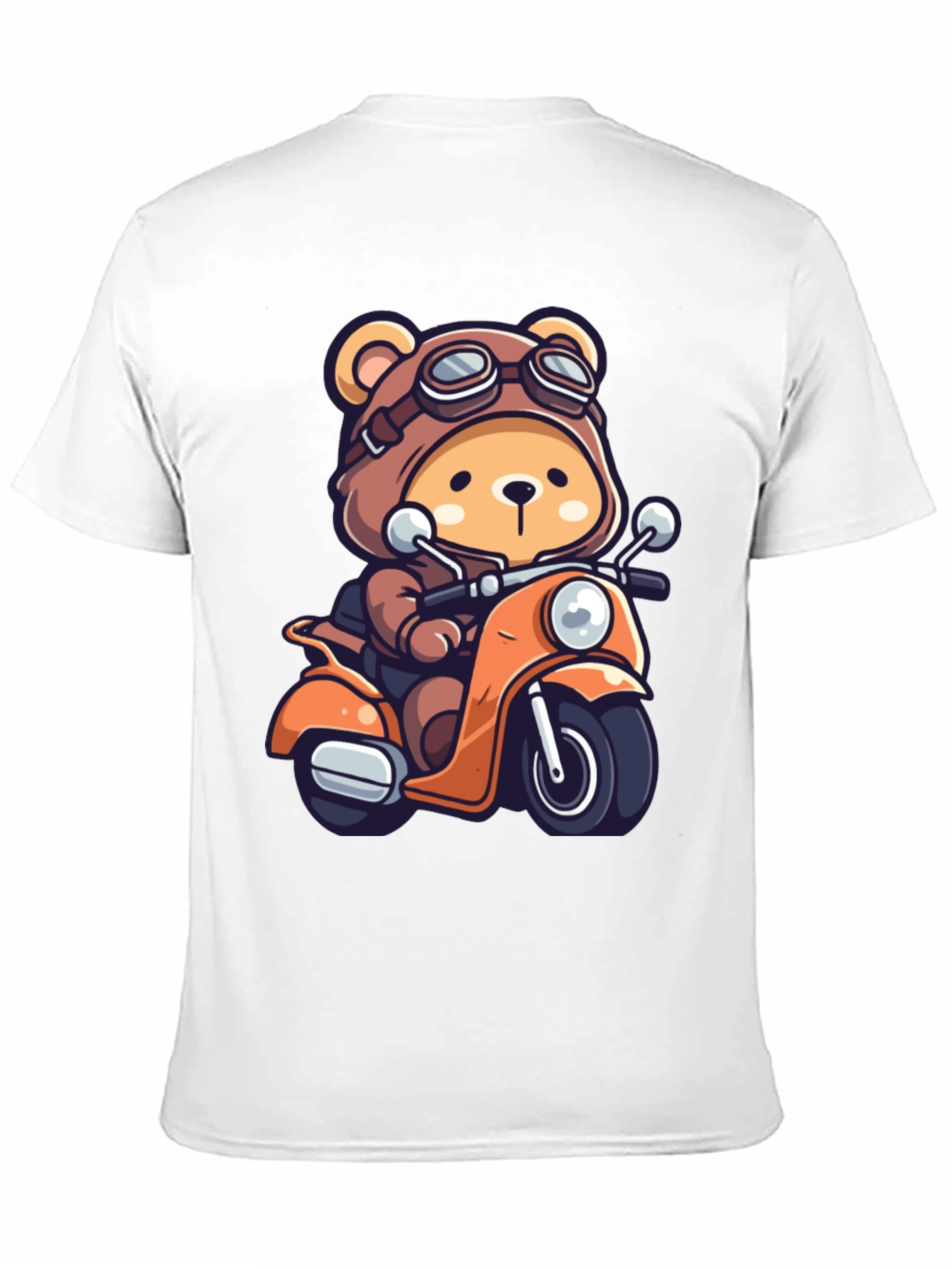 Bear on Scooter Graphic T-Shirt