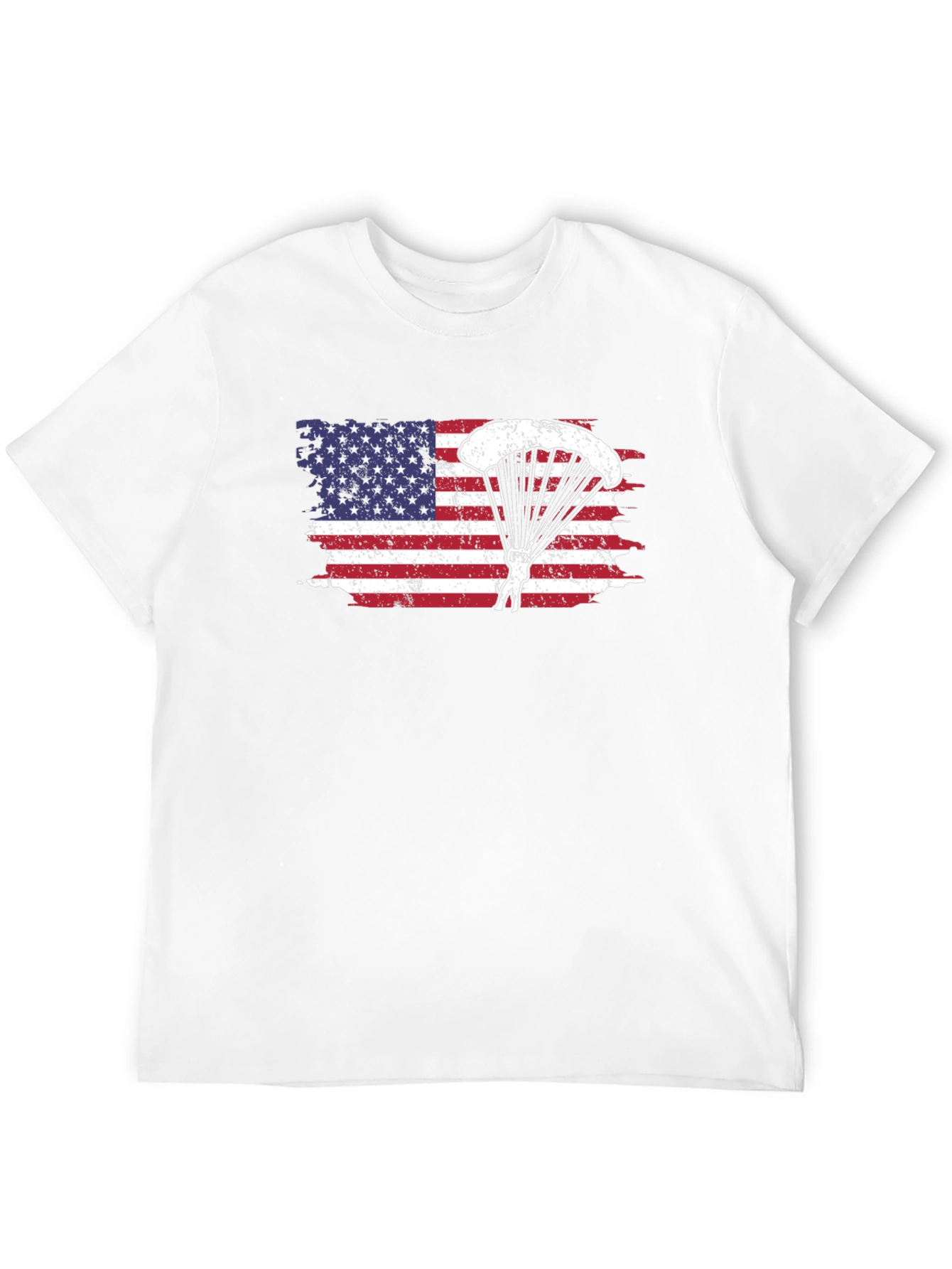 American Flag Paratrooper Graphic T-Shirt