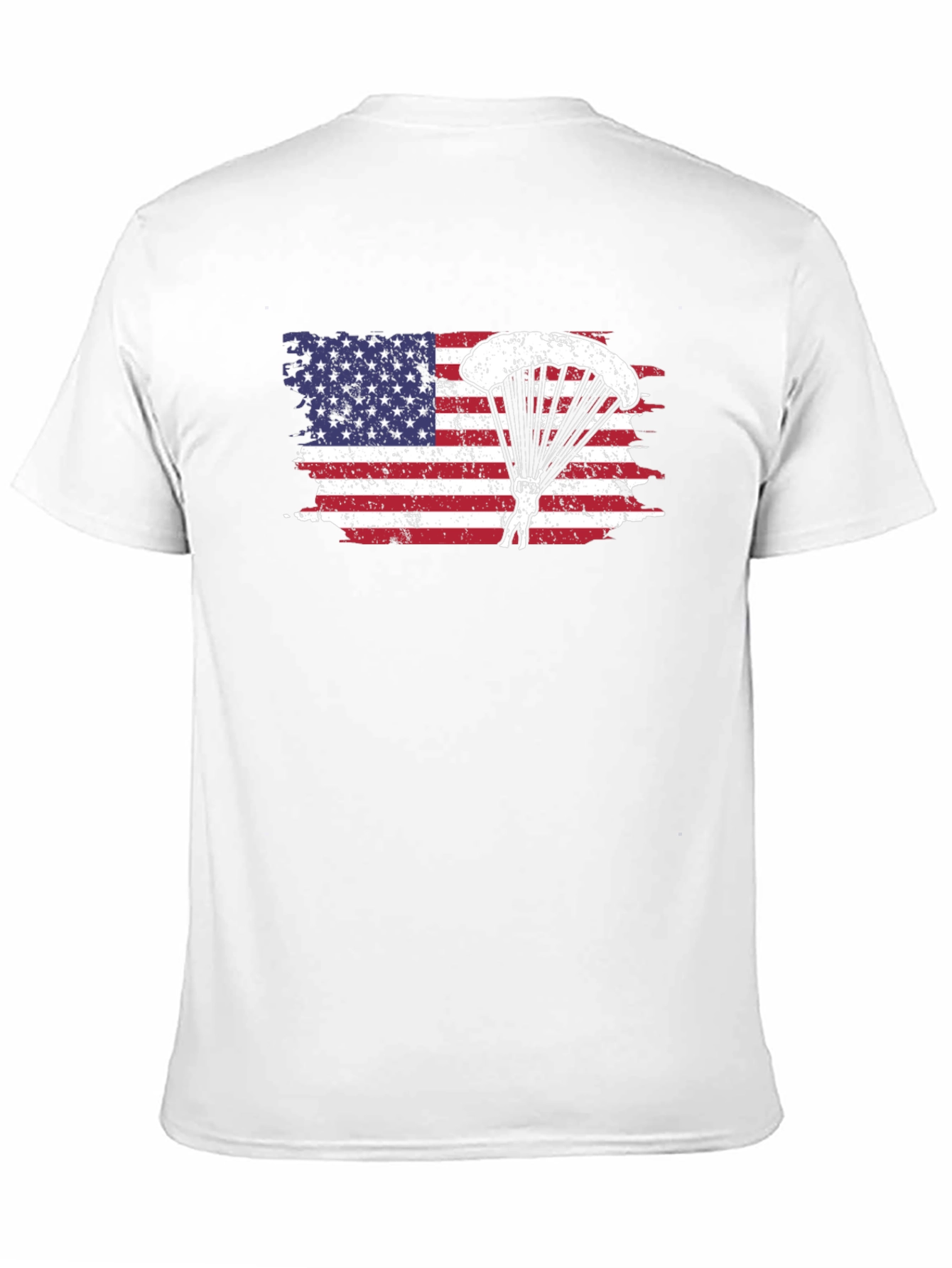 American Flag Paratrooper Graphic T-Shirt