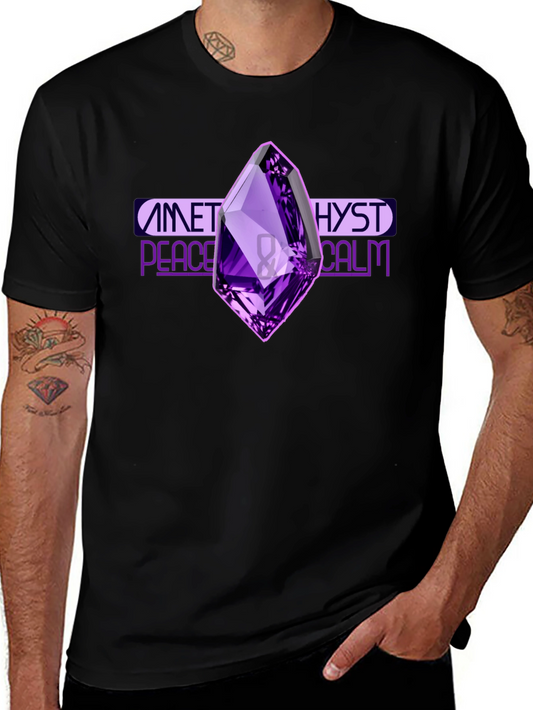 Amethyst Peace & Calm Graphic Tee - Black
