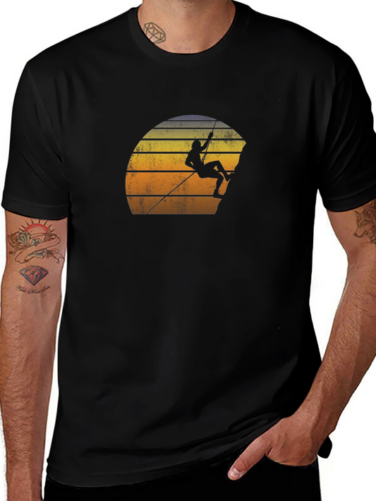 Rock Climbing Silhouette Graphic Tee