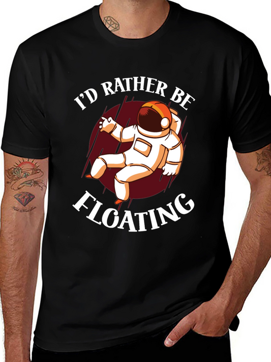 Id Rather Be Floating Astronaut Graphic Tee