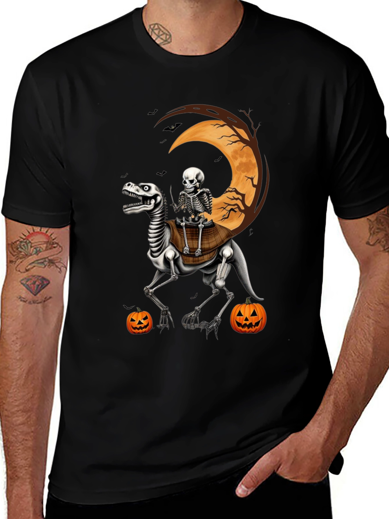 Halloween Skeleton Dinosaur T-Shirt