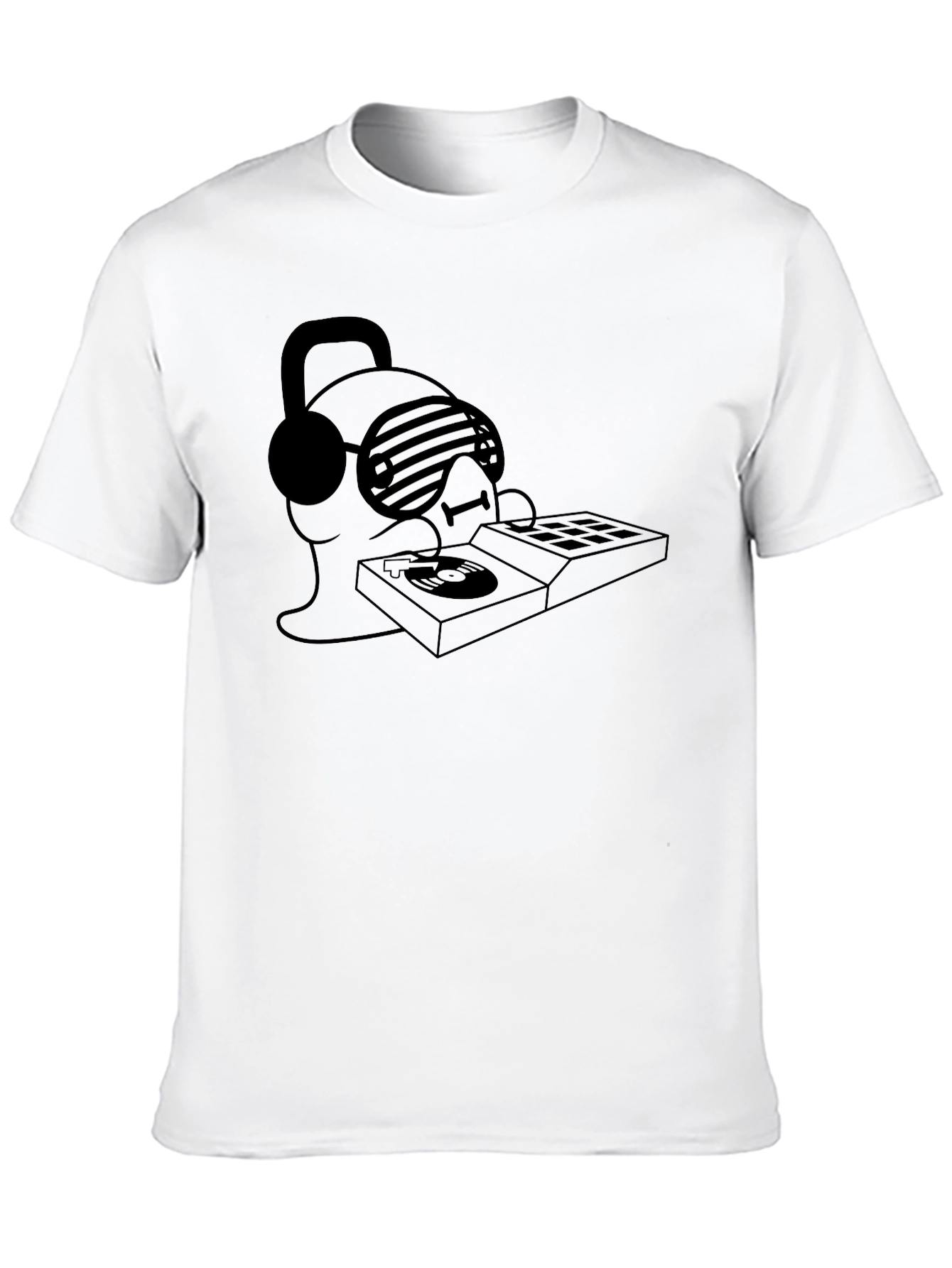 DJ Duck Graphic Tee - Black Cotton T-Shirt