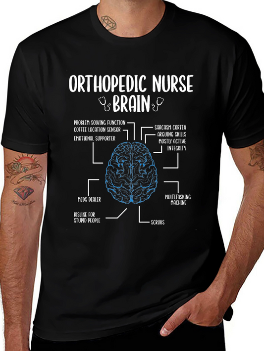 Orthopedic Nurse Brain Anatomy T-Shirt