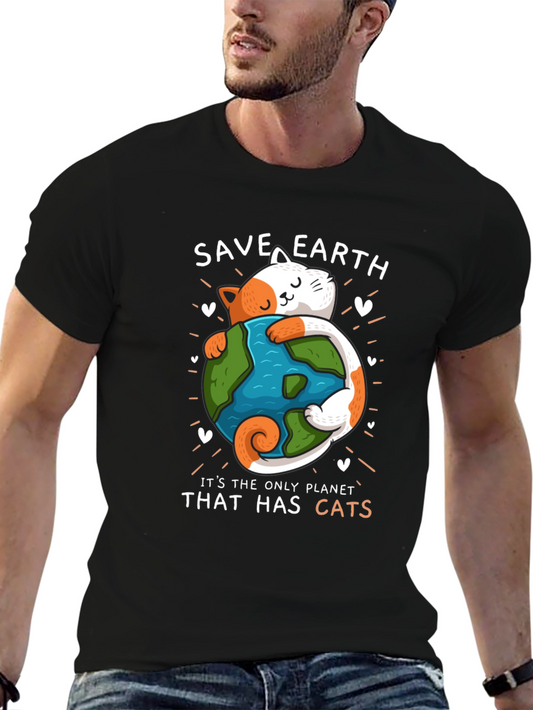 Save Earth Cat Lover T-Shirt