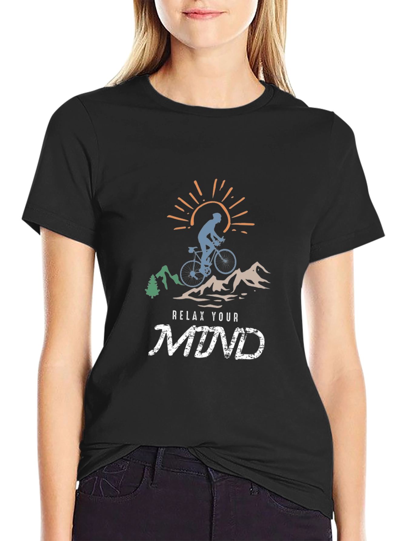 Relax Your Mind Mountain Biking T-Shirt