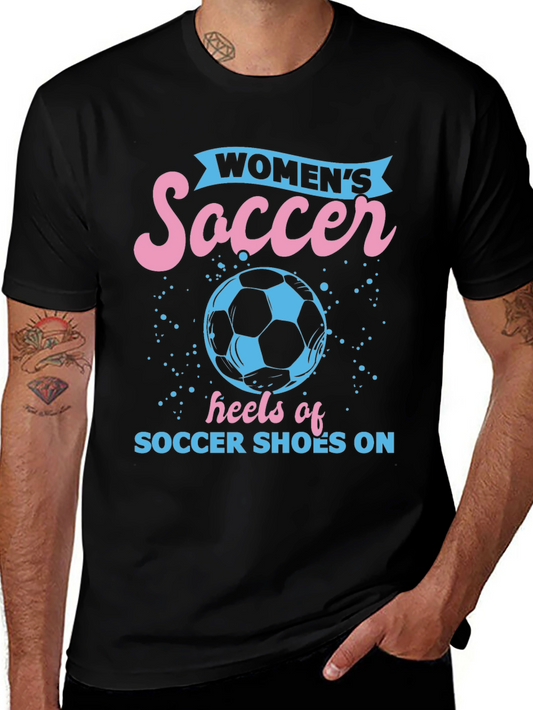 Womens Soccer Tee - Heels or Soccer Shoes?