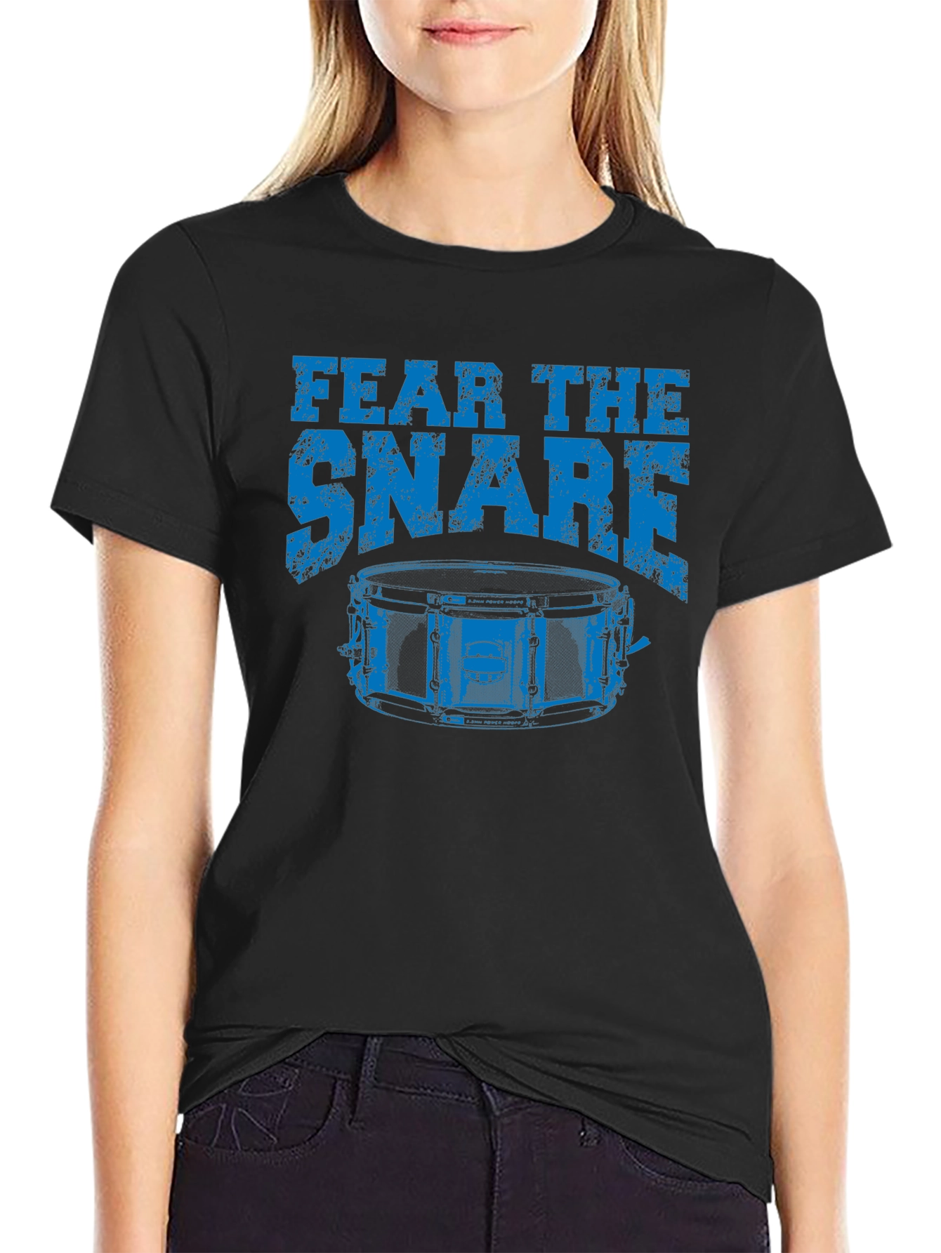 Fear the Snare Black Drummer T-Shirt