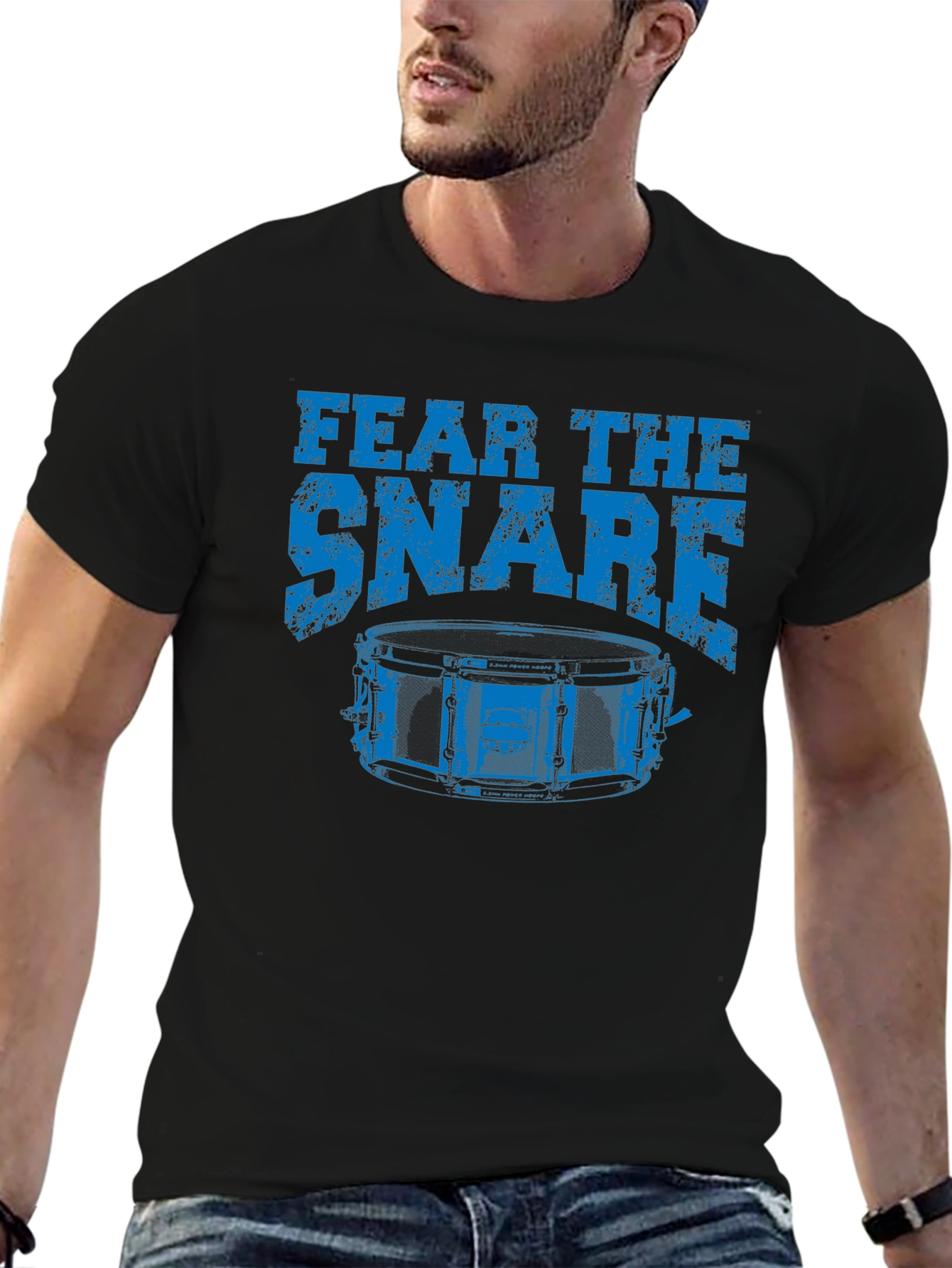 Fear the Snare Black Drummer T-Shirt