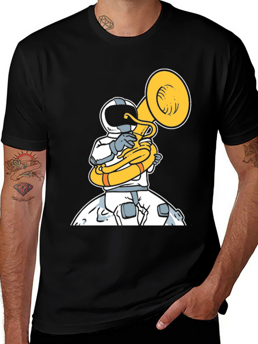 Astronaut Tuba Player Graphic Tee