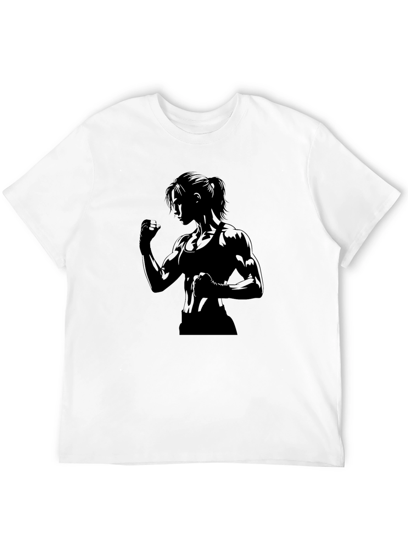 Silhouette Gym Girl Black Tee