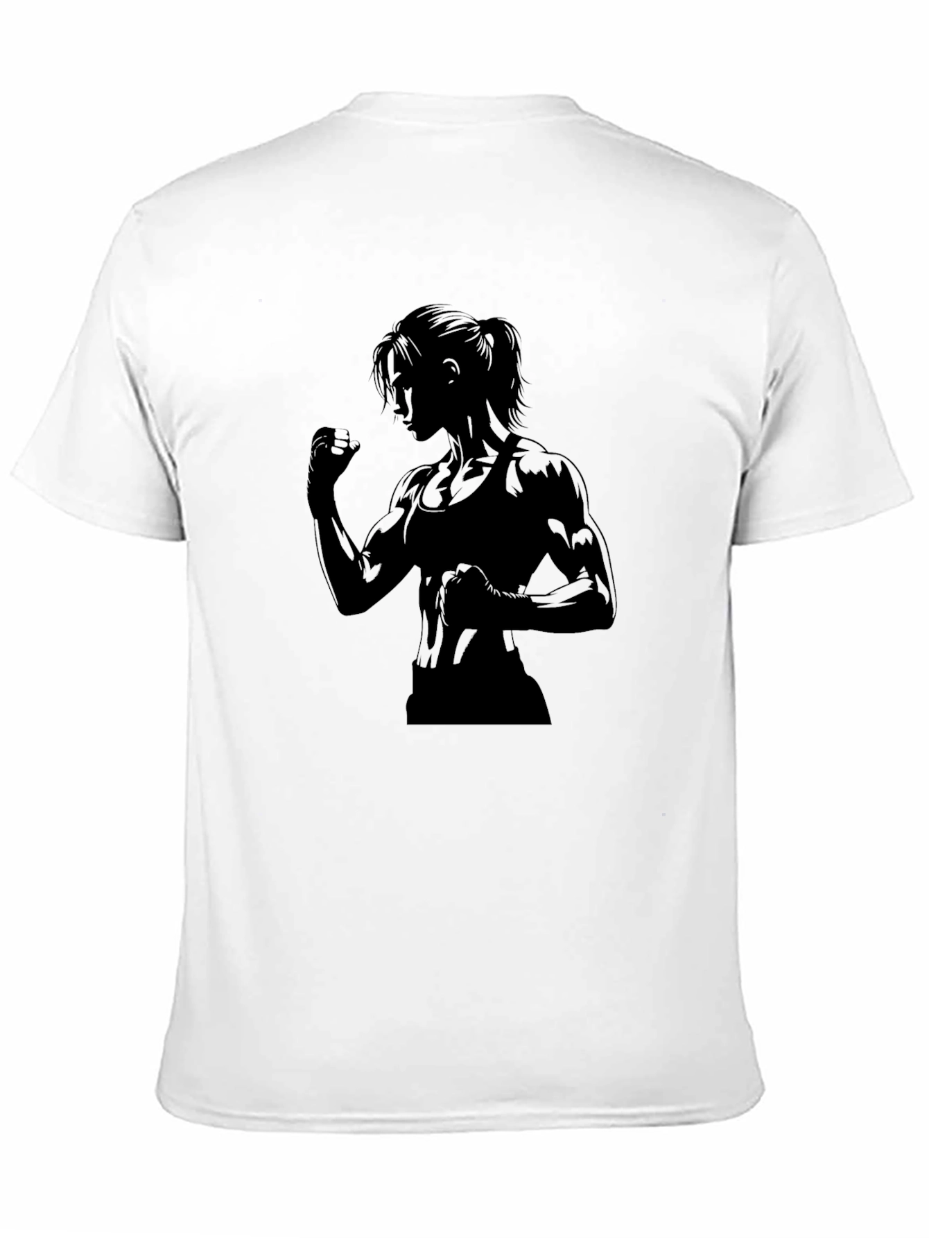Silhouette Gym Girl Black Tee