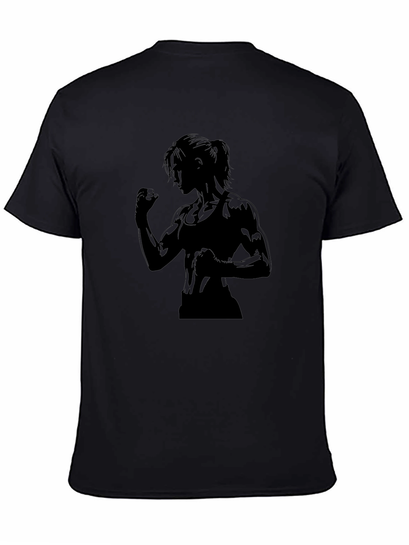 Silhouette Gym Girl Black Tee