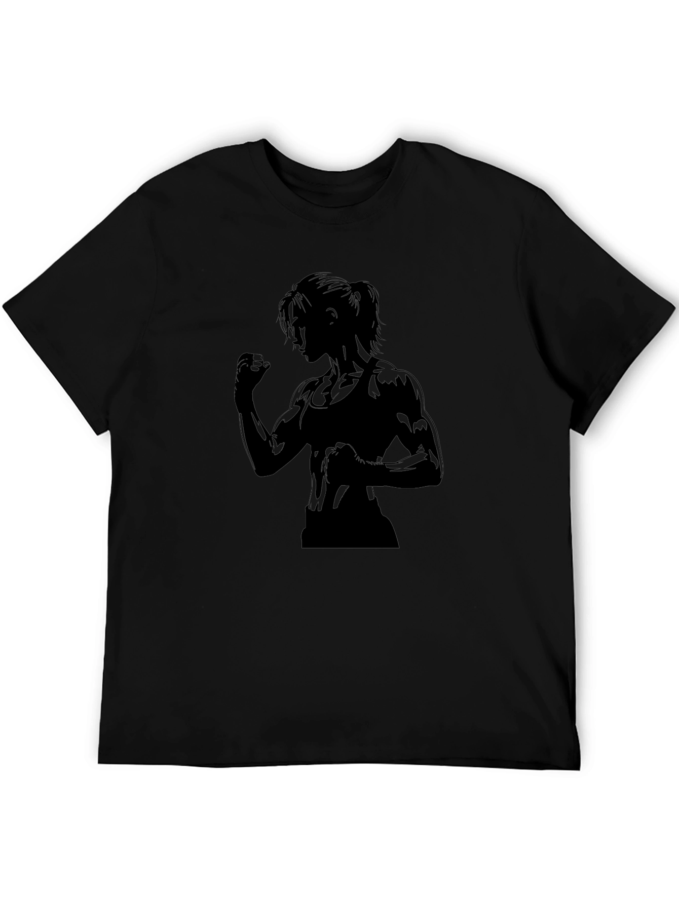 Silhouette Gym Girl Black Tee
