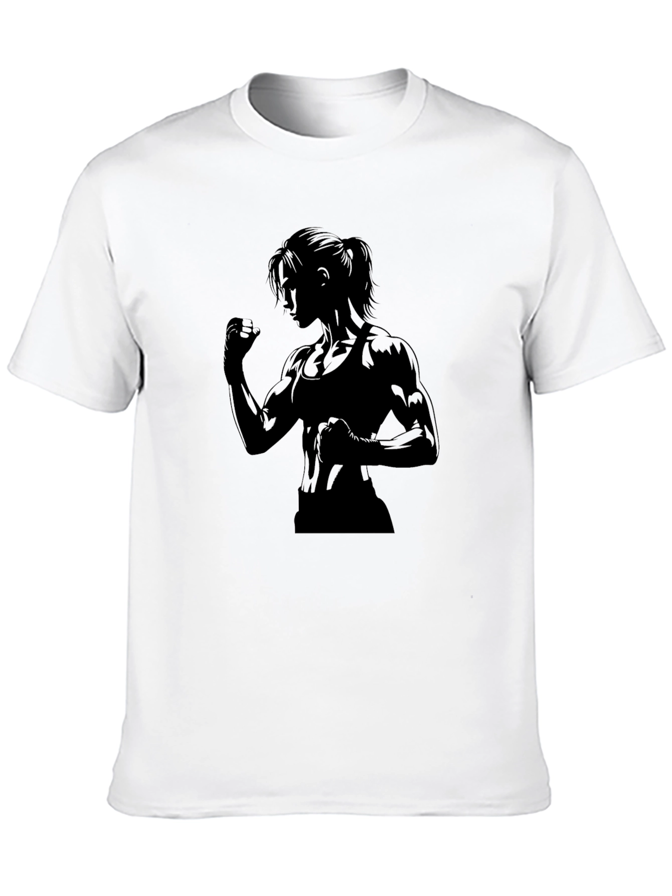 Silhouette Gym Girl Black Tee