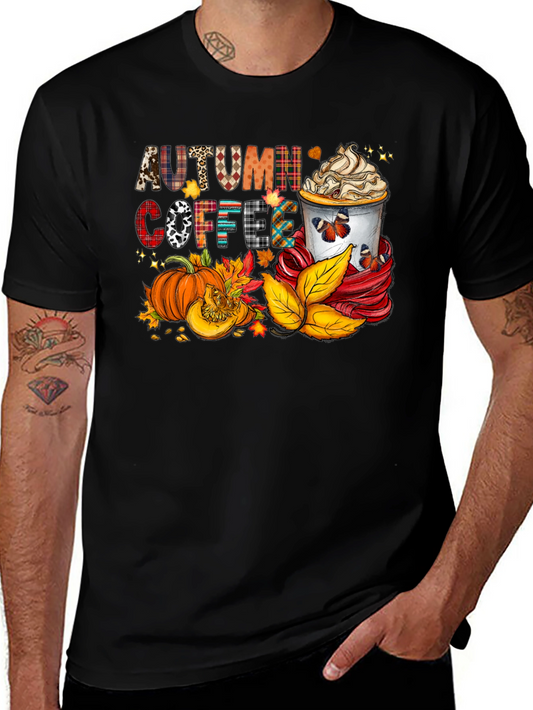 Autumn Coffee Graphic T-Shirt