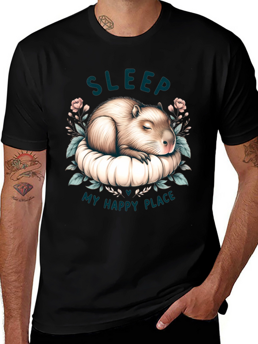 Capybara Sleep T-Shirt - My Happy Place