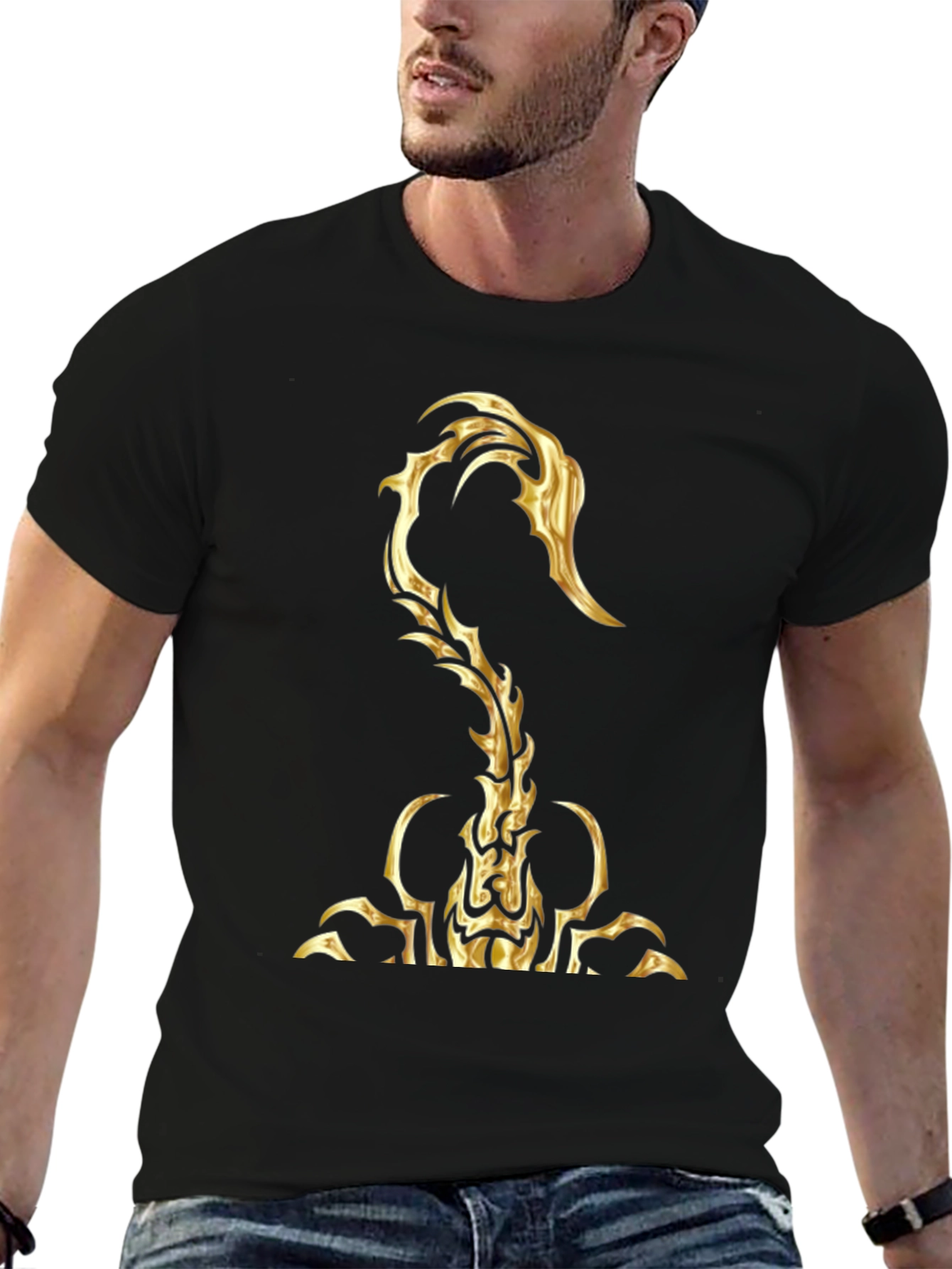 Golden Scorpion Graphic T-Shirt