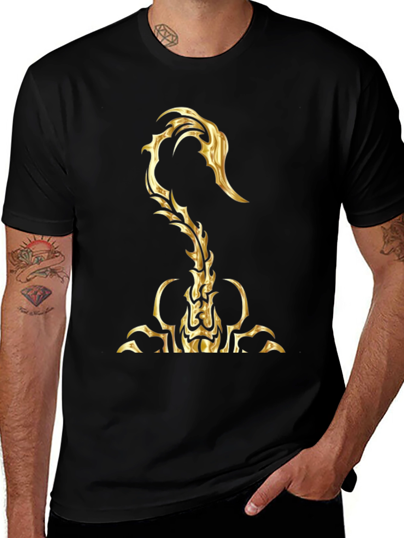 Golden Scorpion Graphic T-Shirt