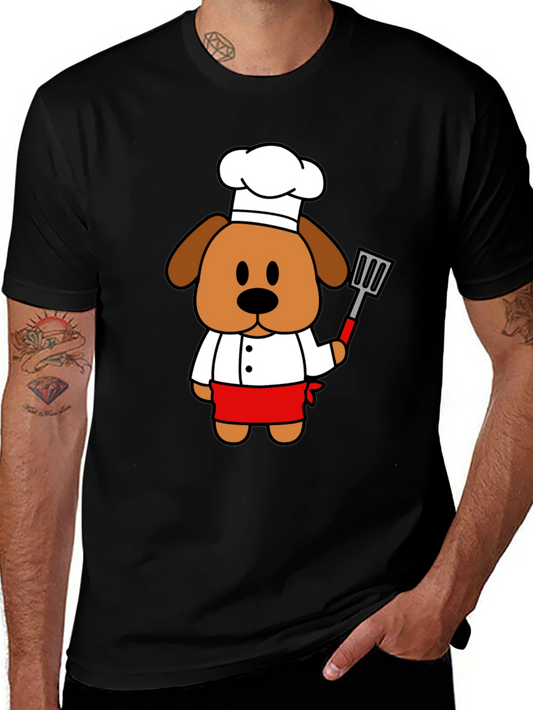 Chef Dog Graphic T-Shirt - Cute Cook Cartoon Tee