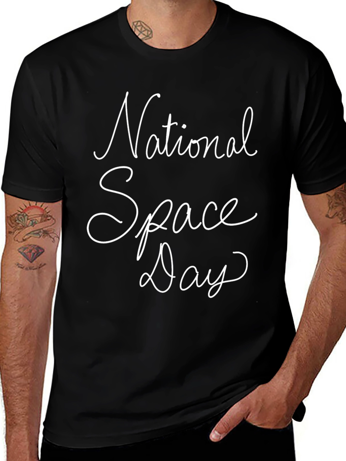 National Space Day Black T-Shirt