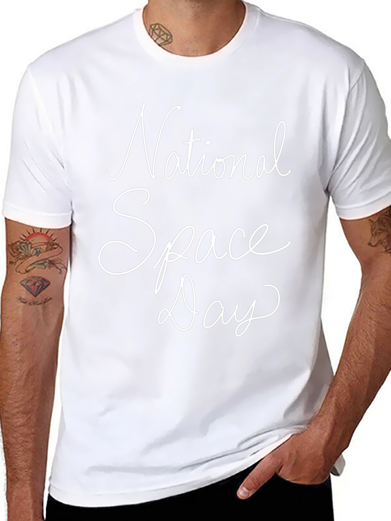 National Space Day Black T-Shirt