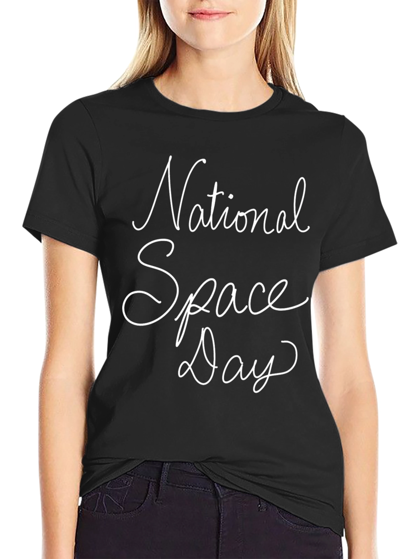 National Space Day Black T-Shirt