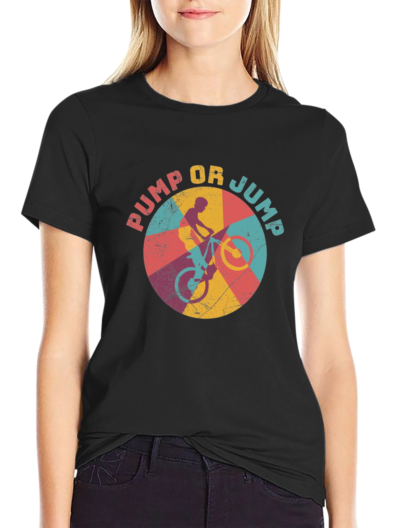 Pump or Jump Retro Cycling T-Shirt