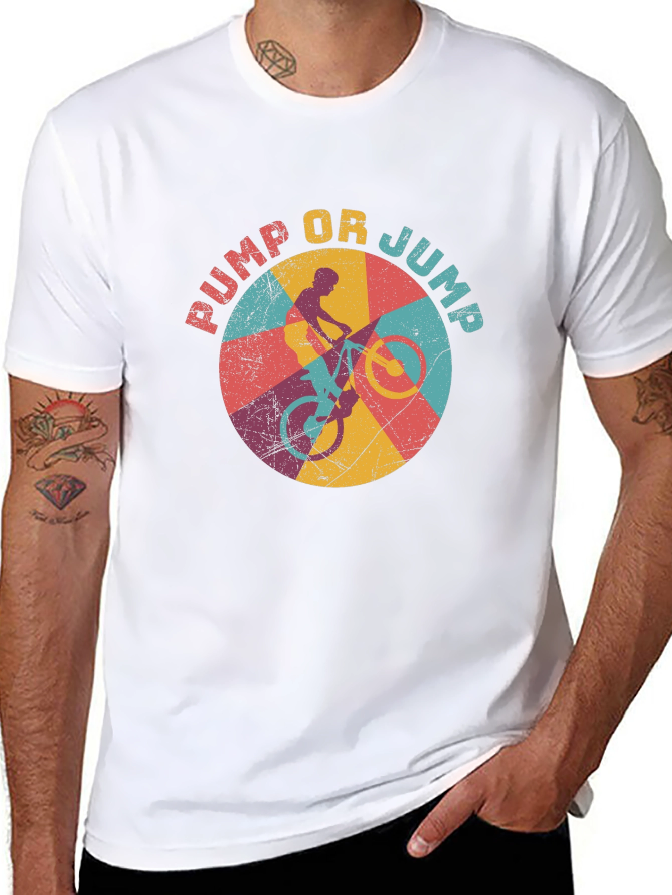 Pump or Jump Retro Cycling T-Shirt