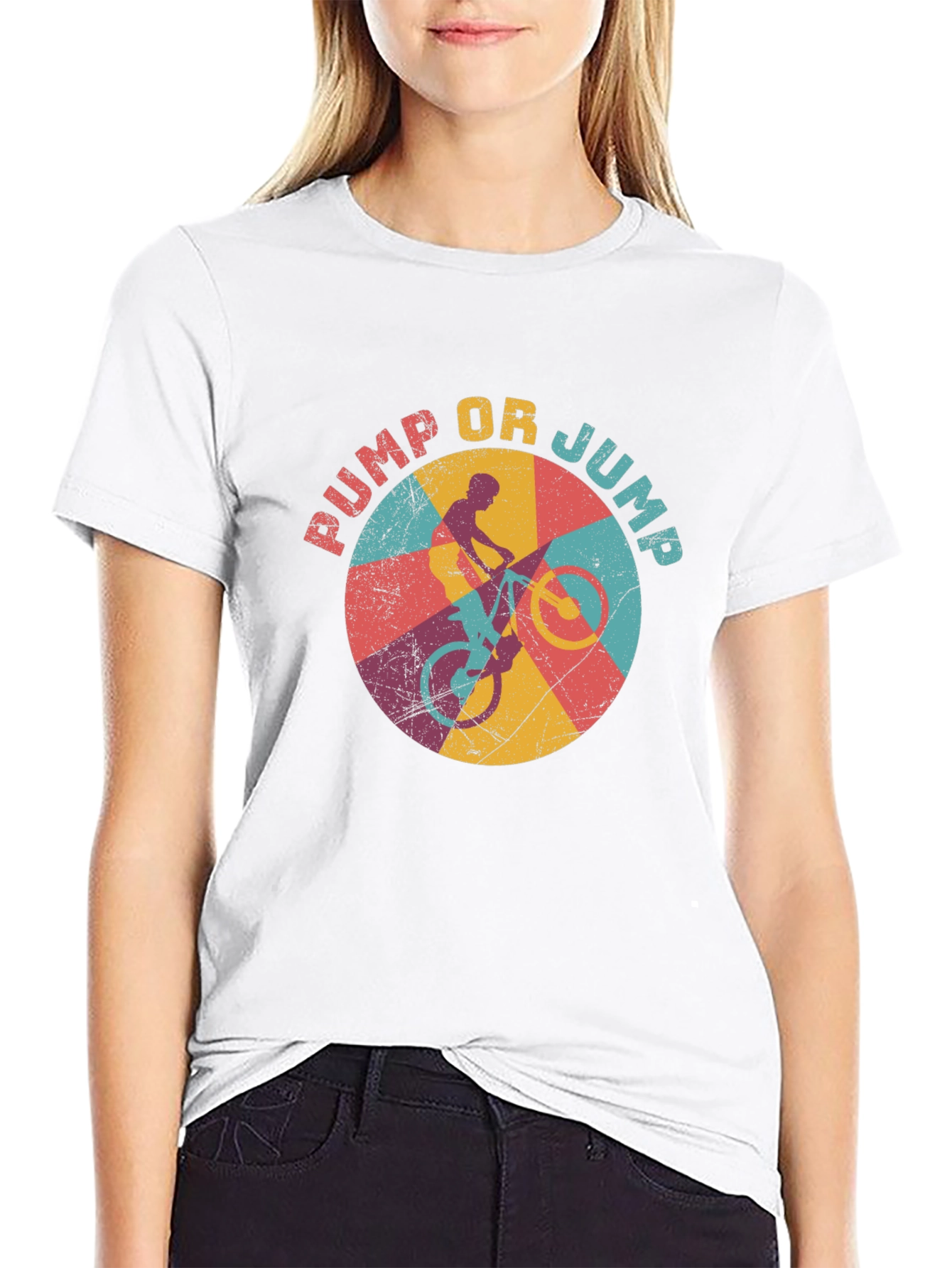Pump or Jump Retro Cycling T-Shirt
