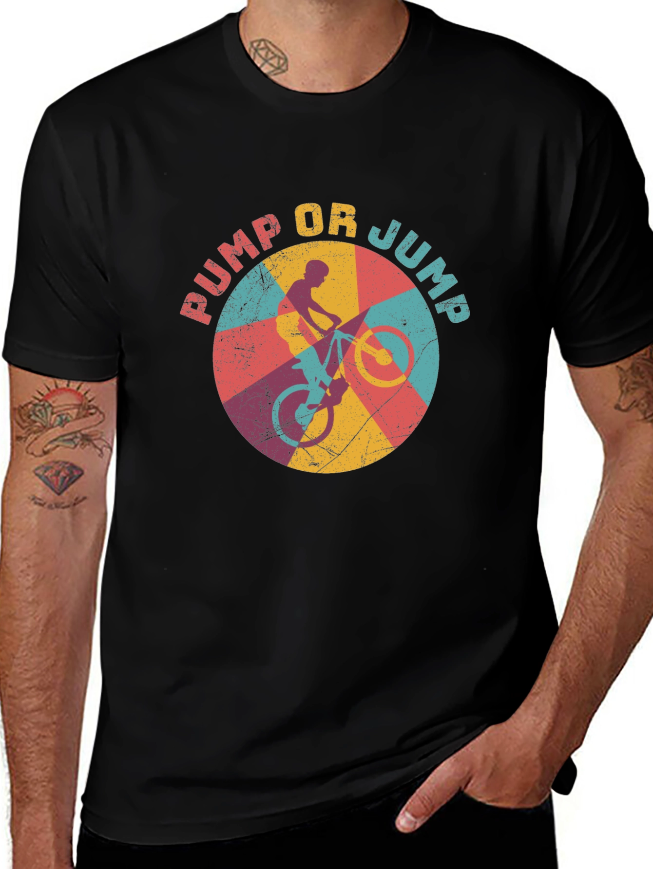 Pump or Jump Retro Cycling T-Shirt