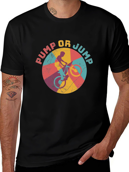 Pump or Jump Retro Cycling T-Shirt