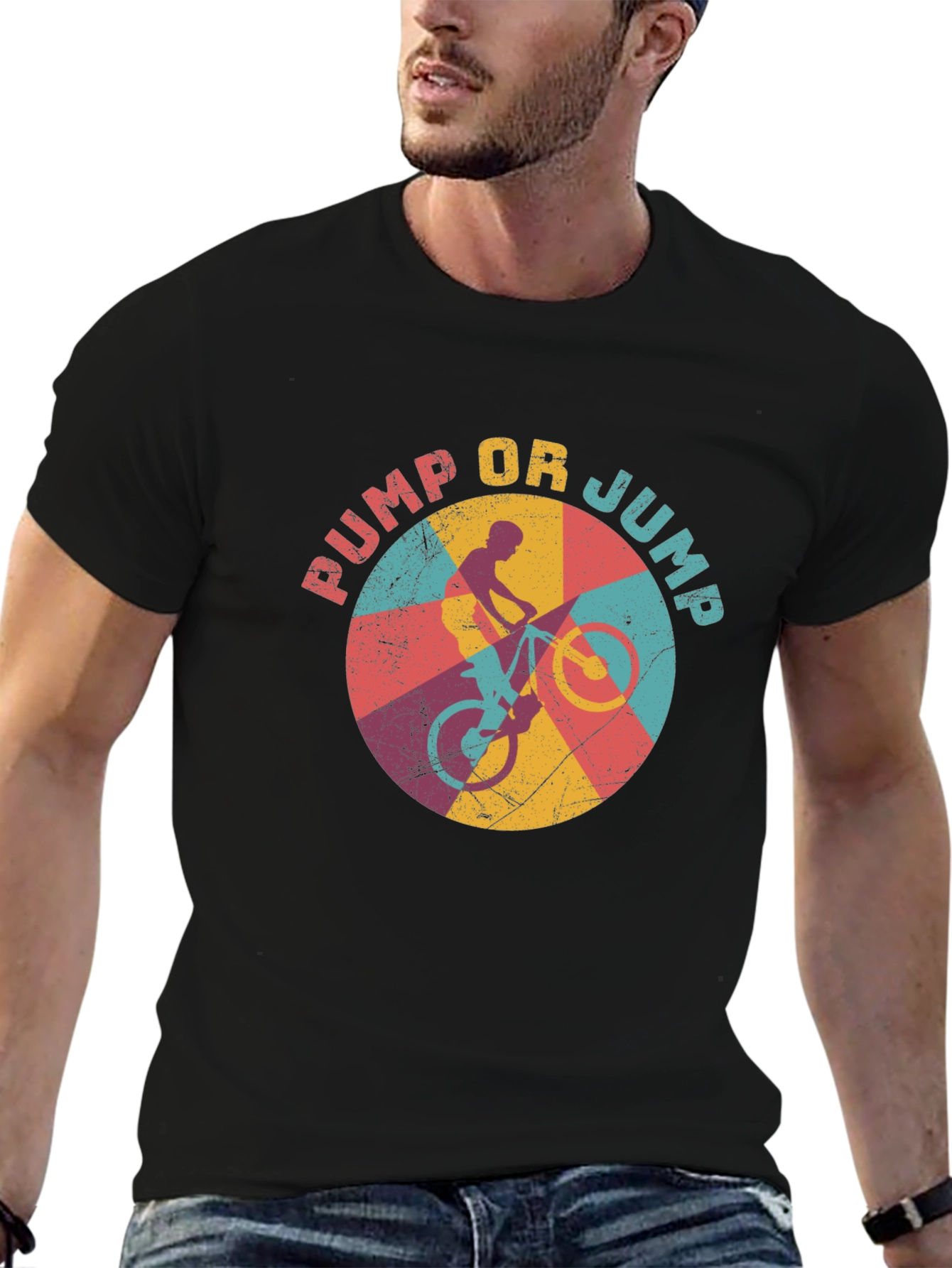 Pump or Jump Retro Cycling T-Shirt