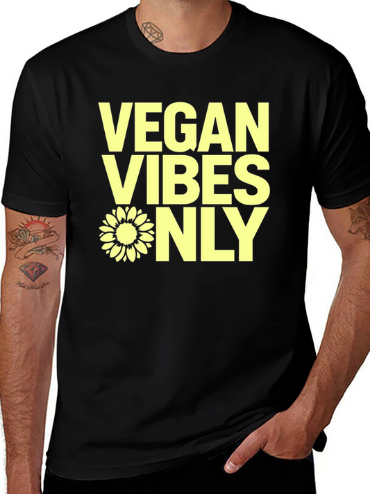 Vegan Vibes Only Graphic Tee - Eco-Friendly Cotton T-Shirt