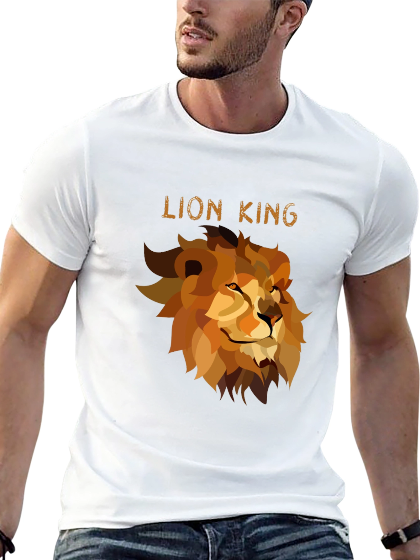 Lion King Graphic Print Black T-Shirt