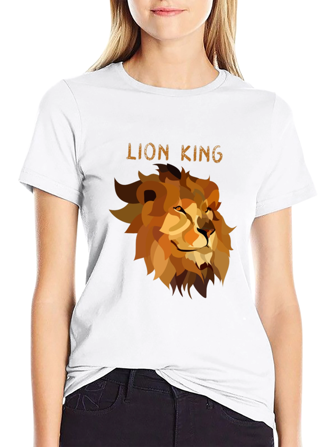 Lion King Graphic Print Black T-Shirt