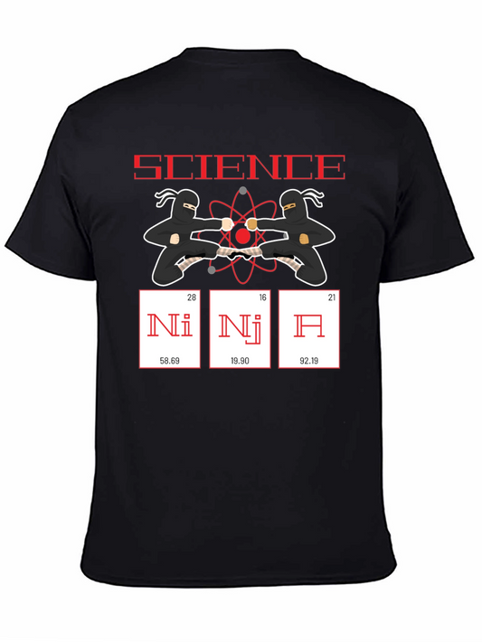 Science Ninja Funny T-Shirt - Periodic Table Elements