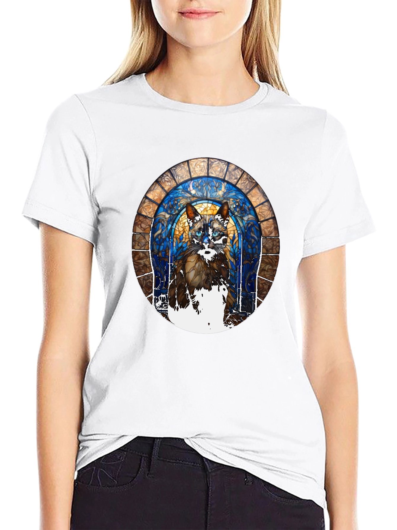 Stained Glass Cat T-Shirt