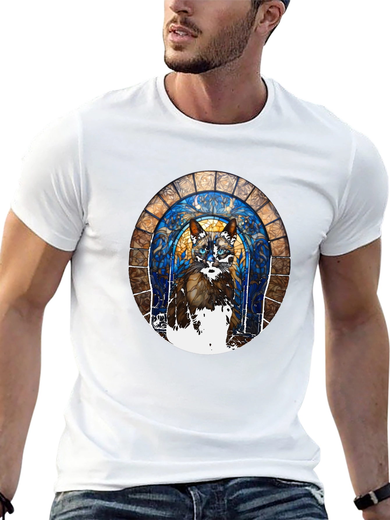Stained Glass Cat T-Shirt