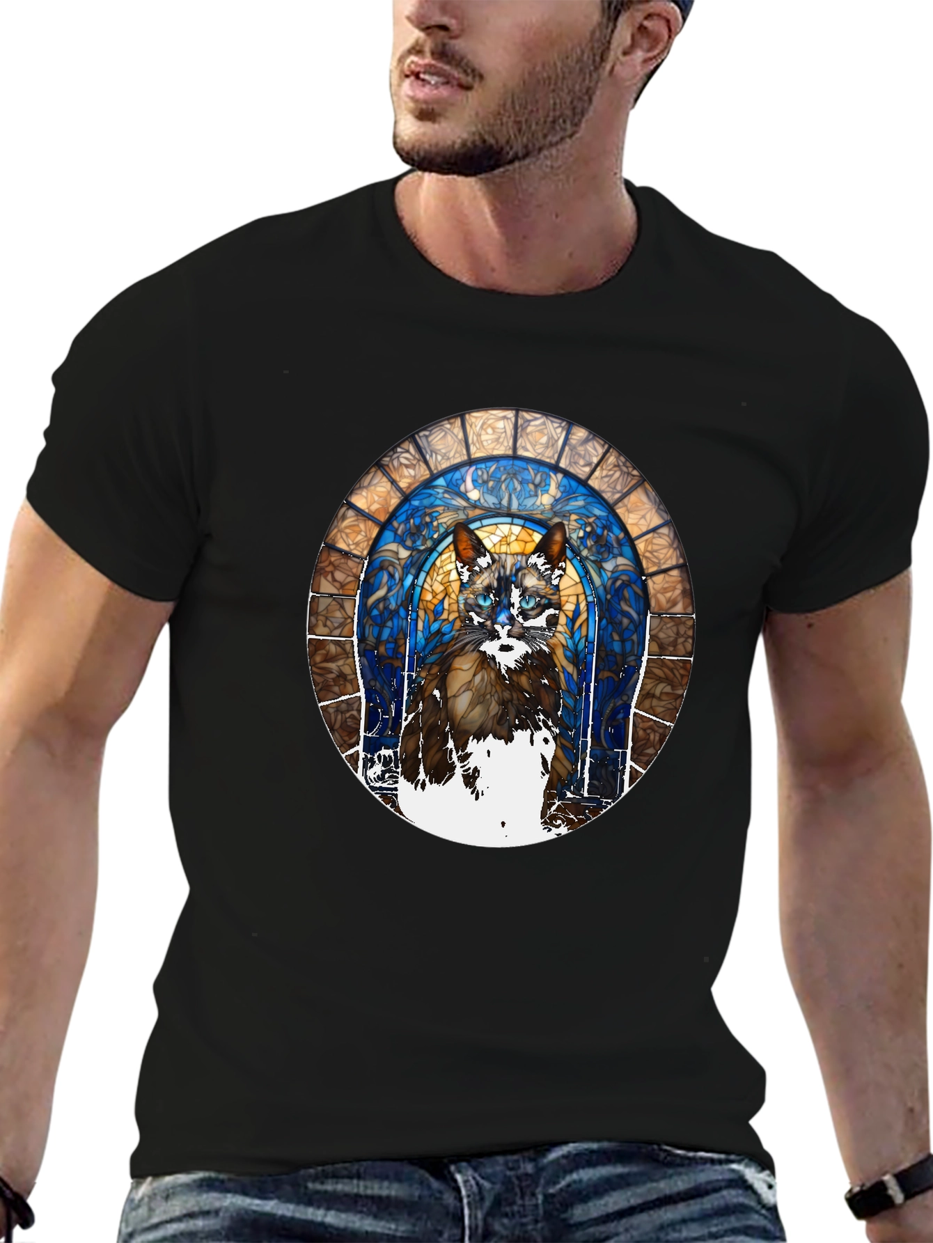 Stained Glass Cat T-Shirt