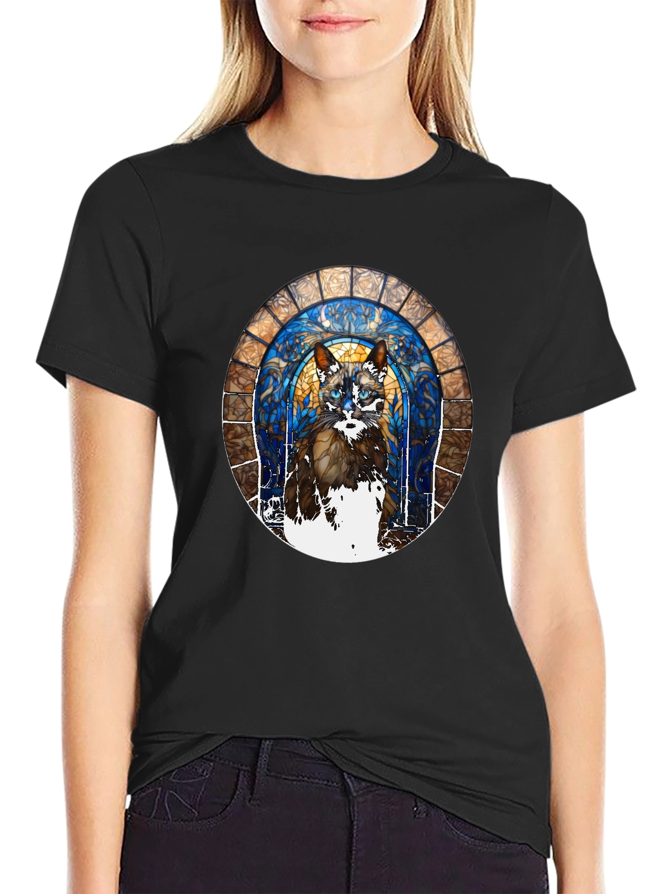 Stained Glass Cat T-Shirt