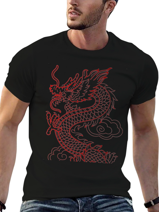 Dragon Graphic Tee - Mens Black T-Shirt