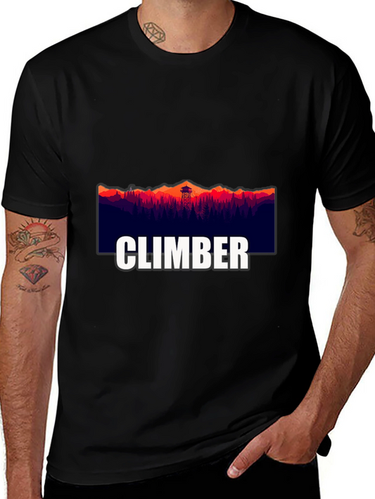 Climber Graphic Black T-Shirt - Adventure Ready