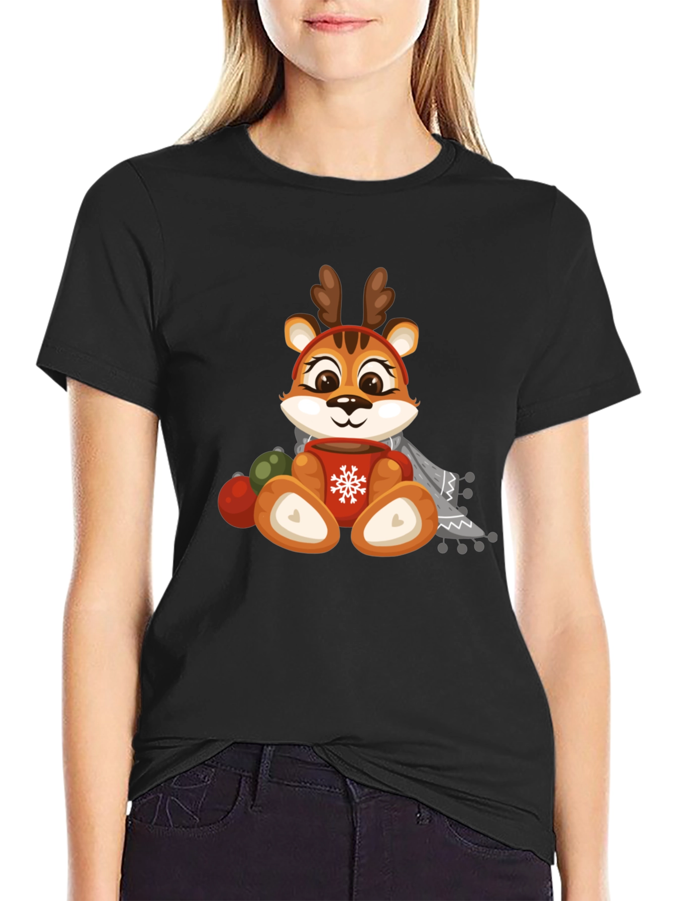 Festive Reindeer Cocoa T-Shirt