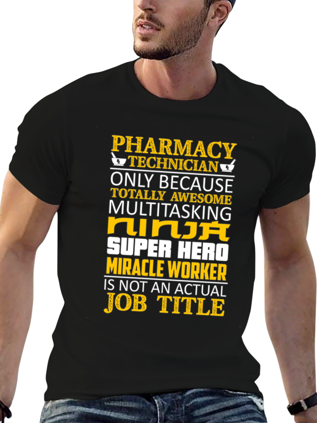 Pharmacy Technician T-Shirt - Ninja Super Hero