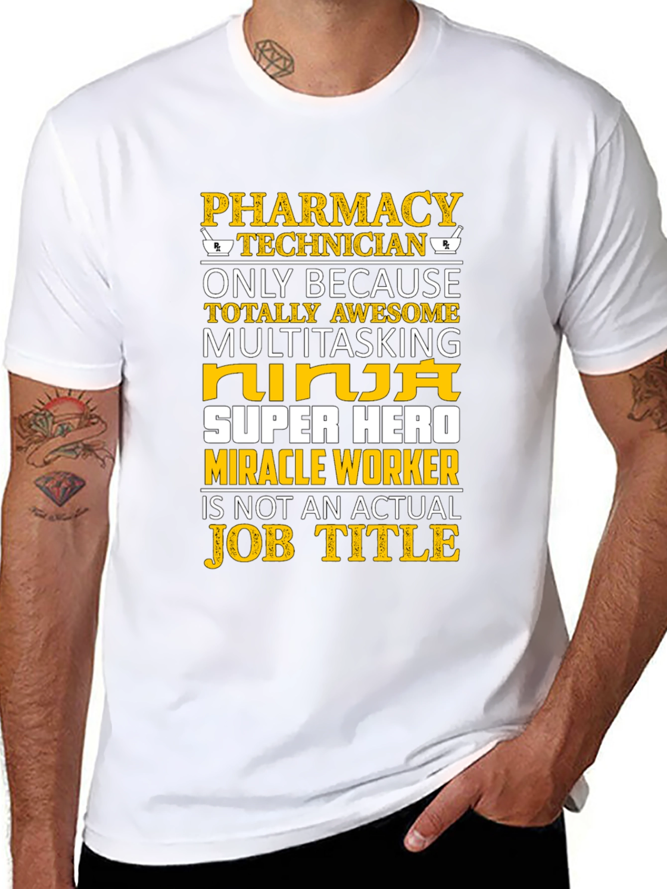 Pharmacy Technician T-Shirt - Ninja Super Hero