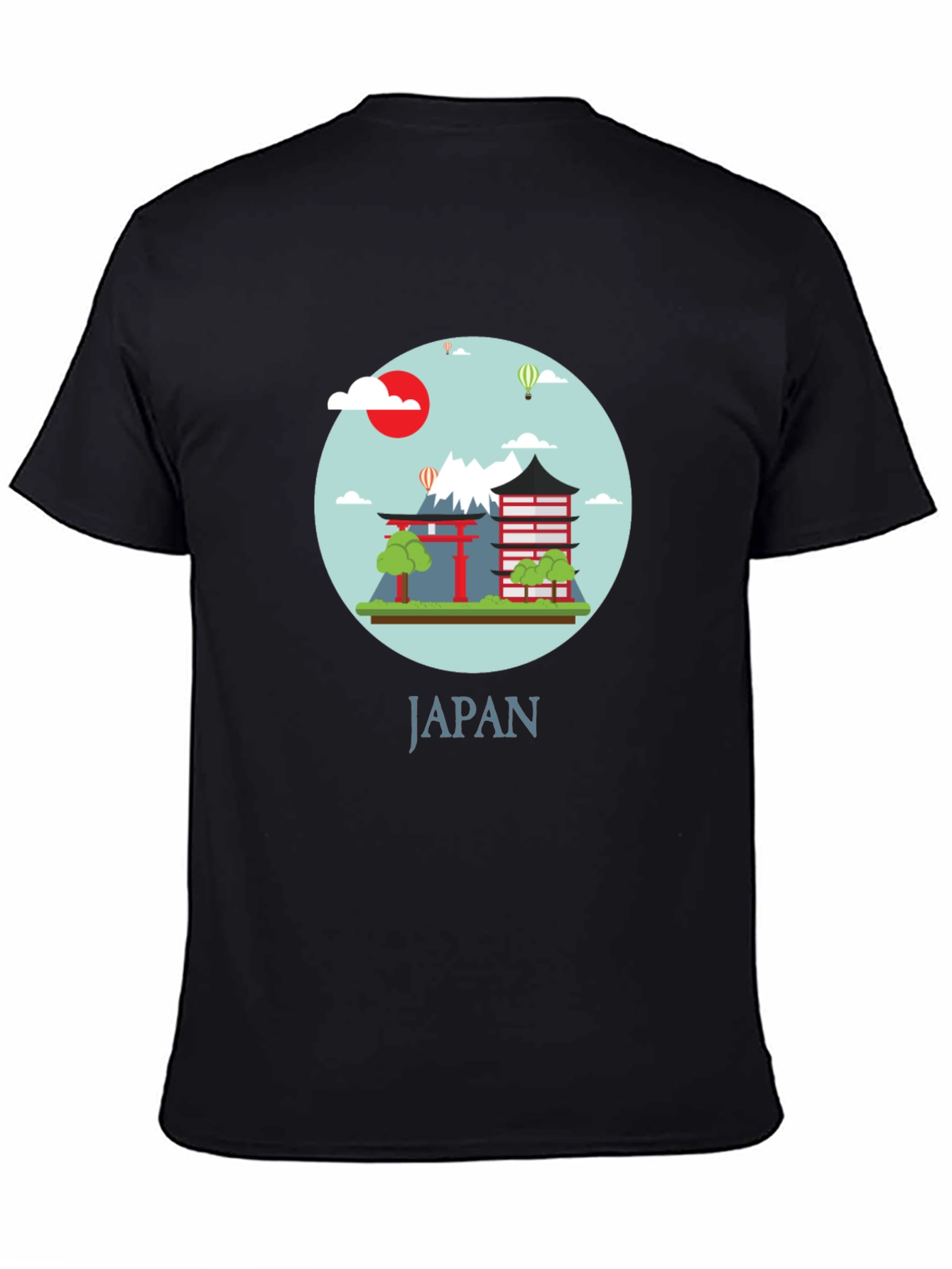 Japan Graphic Print Crew Neck T-Shirt